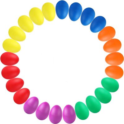 Augshy 60 Pcs Egg Shaker Musical Instruments for Kids, 36 Packs Maracas Eggs with 24 Packs Dance Scarves for Kids Music Learning Birthday Gifts Christmas Easter Party Favors