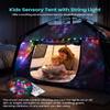 Kids Play Tent-Portable Playhouse Children House -Easy Set up Indoor Outdoor with Carry Bag for Kids-Light Strip Design for Night use -Space for Children and Parents-Birthday (Galaxy) view 2