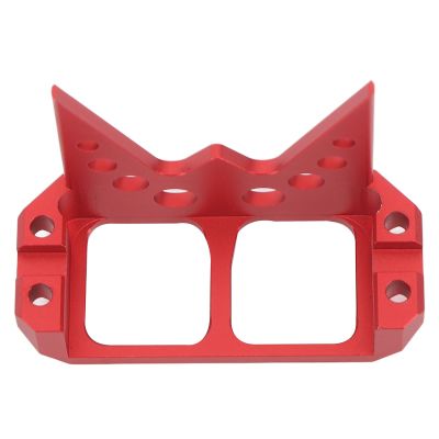 POENVFPO RC Car Servo Guard Armor, Steering SOA Cover Aluminum Alloy Servo Protective Armor for 1/10 RC Crawler (Red)