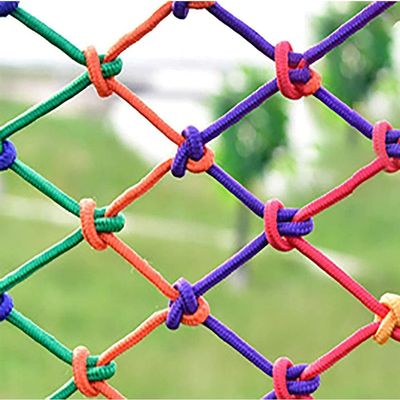 TZLGMDER Children's Climbing net Climbing Netting Colorful Climbing Cargo Netting Multi-Purpose Netting Rope Ladder Netting for Supporting Climbing Plants(2 * 2m)