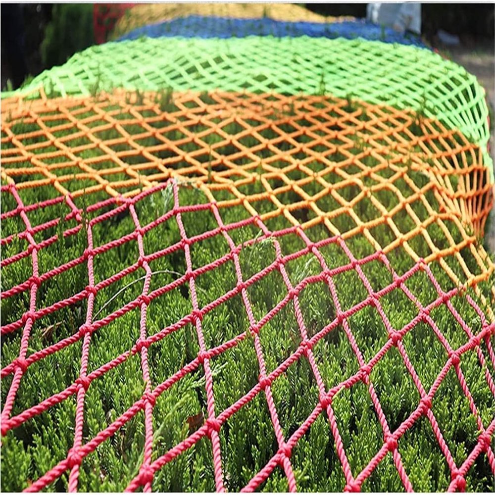 TZLGMDER Children's Climbing net Toddler Climbing Netting, Colourful Nylon Decorative Netting for Garden Plant Climbing(2 * 2m(6.6 * 6.6ft))