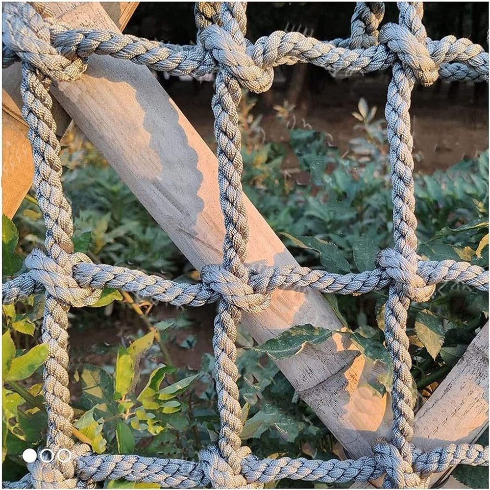 TZLGMDER Children's Climbing net Outdoor Climbing Netting, Fencing Decorative Plant Climbing Woven Rope, Deck Railing Staircase Playground(14mmX10cm)