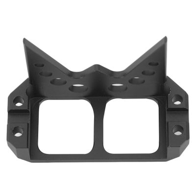 POENVFPO RC Car Servo Guard Armor, Steering SOA Cover Aluminum Alloy Servo Protective Armor for 1/10 RC Crawler (Black)