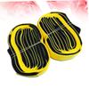 ABOOFAN 2pcs Yellow Limbs Training Game Straps for People Elastic Tie Rope for Outdoor Teamwork Activities for Parties and Family Fun view 3