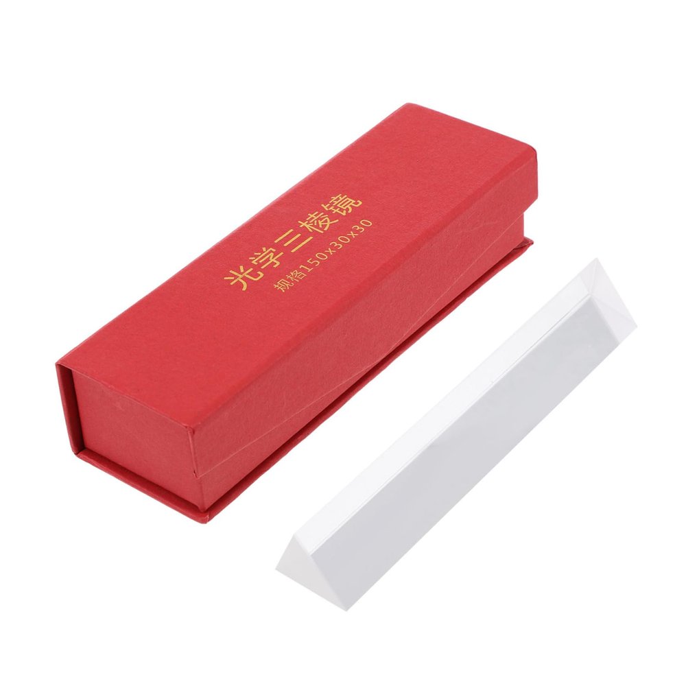 OSOLADY Triangular Prism Optical Glass Teaching Tool for Refracted Light Experiments Rainbow for Physics Education and Scientific Demonstrations