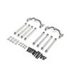 8pcs Metal Chassis Pull Rods Link Suspension Tie Rod for MN D90 D91 D96 D99 D99S MN90 1/12 RC Car Upgrade Parts(Silver) view 1