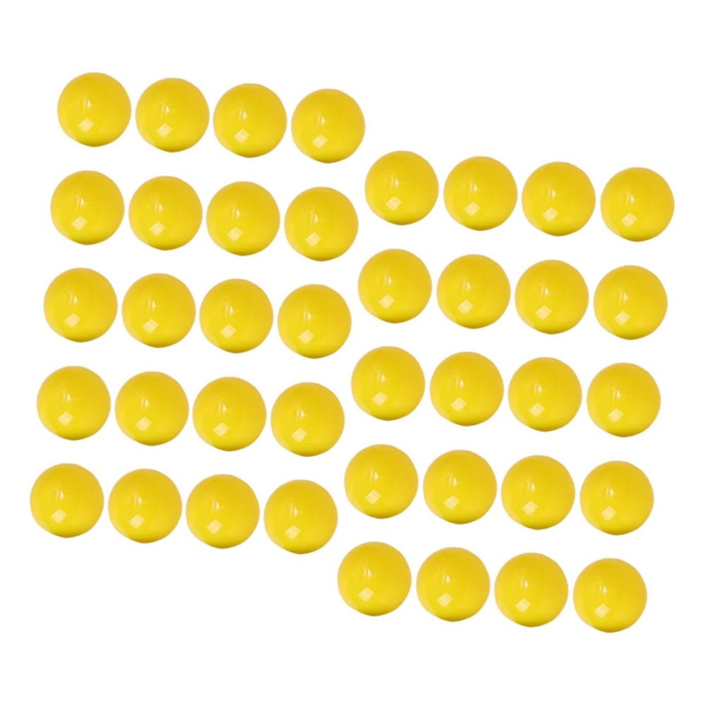 Unomor 50pcs Fillable Raffle Game Balls Yellow Lottery Drawing Balls Party Supplies for Home Decorations