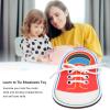 Wooden Shoes Lacing Toy, Smooth Shoelace Threading Toy with Educational Features for Kids, Preschool Toddlers, and Kindergarten Teachers (Lacing and Stringing Toy view 2
