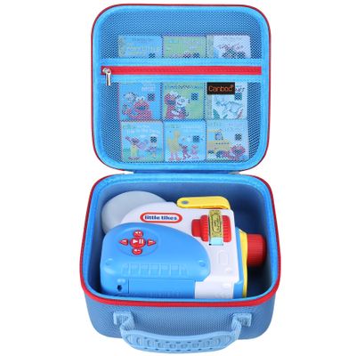 Canboc Carrying Case for Little Tikes Story Dream Machine Books Starter Set, Kids Toys Storage Box for Little Tikes for Storybook, Audio Play, Character, Blue (Case Only)