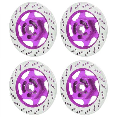 ZIZEV 1/10 Brake Disc, RC Brake Disc 4PCS Practical for Climbing Car for 1/10 Remote Control Car for RC Car for SUV (Purple)