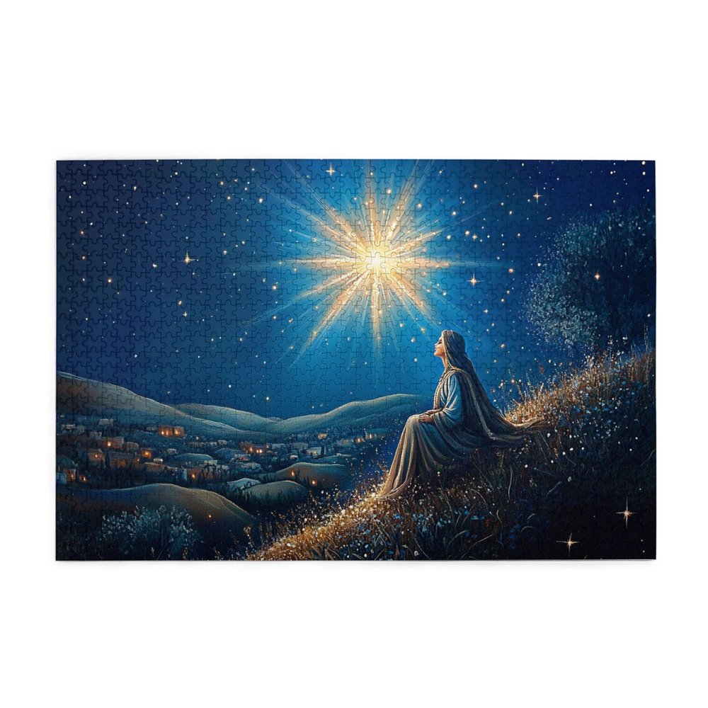 Vextrovia Nuns on The Hill, Adult Wooden Jigsaw Puzzle, Nuns by Starlight, Puzzles for Adults 1000 Pieces, Jigsaw puzlle Gifts for Lovers, Stress Relieving Puzzle, Unique Artwork for Adults