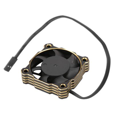 RC Cooling Fan, ESC Motor Cooling Fan, Good Heat Dissipation Small Size for 1/10 1/8 1/12 RC ESC Engine RC Lovers Repair and Replace Professionals (Gold)