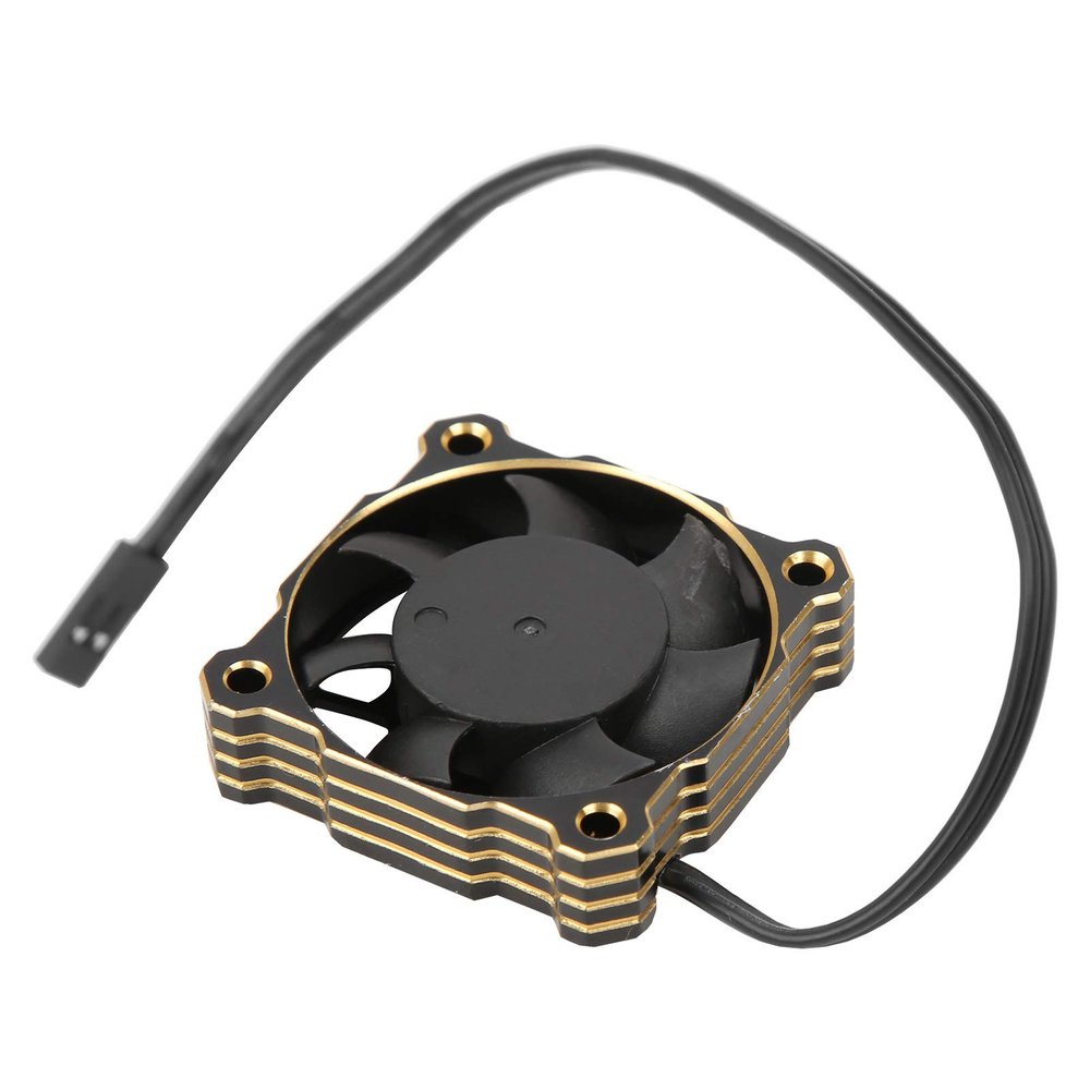 RC Cooling Fan, ESC Motor Cooling Fan, Good Heat Dissipation Small Size for 1/10 1/8 1/12 RC ESC Engine RC Lovers Repair and Replace Professionals (Gold)