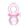 100 Pcs Acrylic Pacifiers: Mini Cute Shower Pacifiers Necklace Bulk Party Favors Charm Pacifiers for Shower Favors Decoration view 2