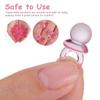 100 Pcs Acrylic Pacifiers: Mini Cute Shower Pacifiers Necklace Bulk Party Favors Charm Pacifiers for Shower Favors Decoration view 3