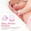 100 Pcs Acrylic Pacifiers: Mini Cute Shower Pacifiers Necklace Bulk Party Favors Charm Pacifiers for Shower Favors Decoration view 4