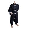 1/12 Scale Male Clothes,Chinese Kung Fu Suit Coat Vest Pant Clothing Set for 6inch Male Soldier Action Figure Body (Black Coat+White Vest+Black Pant) view 1
