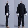 1/12 Scale Male Clothes,Chinese Kung Fu Suit Coat Vest Pant Clothing Set for 6inch Male Soldier Action Figure Body (Black Coat+White Vest+Black Pant) view 4