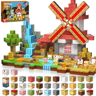 GraceDuck Magnetic Blocks - 150 PCS Build Magnetic Farm Animal Homes - Magnetics Toys for Montessori Toddler Christmas Birthday Gifts - STEM Sensory Toys for 3 4 5 6 7 8 9 10 Year Old Boys & Girls