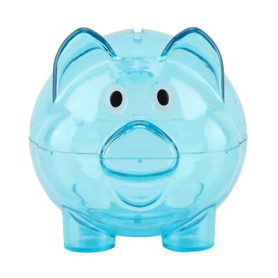 Cute Piggy Bank Toy, Kids Money Bank Personalized Piggy Bank for Kids Unbreakable Piggy Bank Girls Boys Fun Furniture Ornament to Train Children in Saving and Managing Money (Blue)