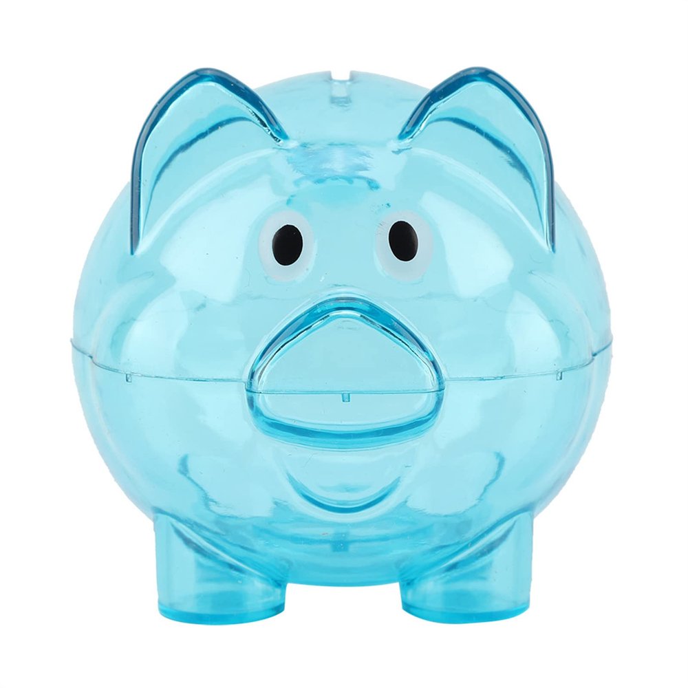 Cute Piggy Bank Toy, Kids Money Bank Personalized Piggy Bank for Kids Unbreakable Piggy Bank Girls Boys Fun Furniture Ornament to Train Children in Saving and Managing Money (Blue)