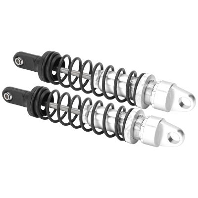 2Pcs 173mm RC Aluminium Damper for HSP 94050 1/5 RC Gasoline OffRoad Cars (Silver)
