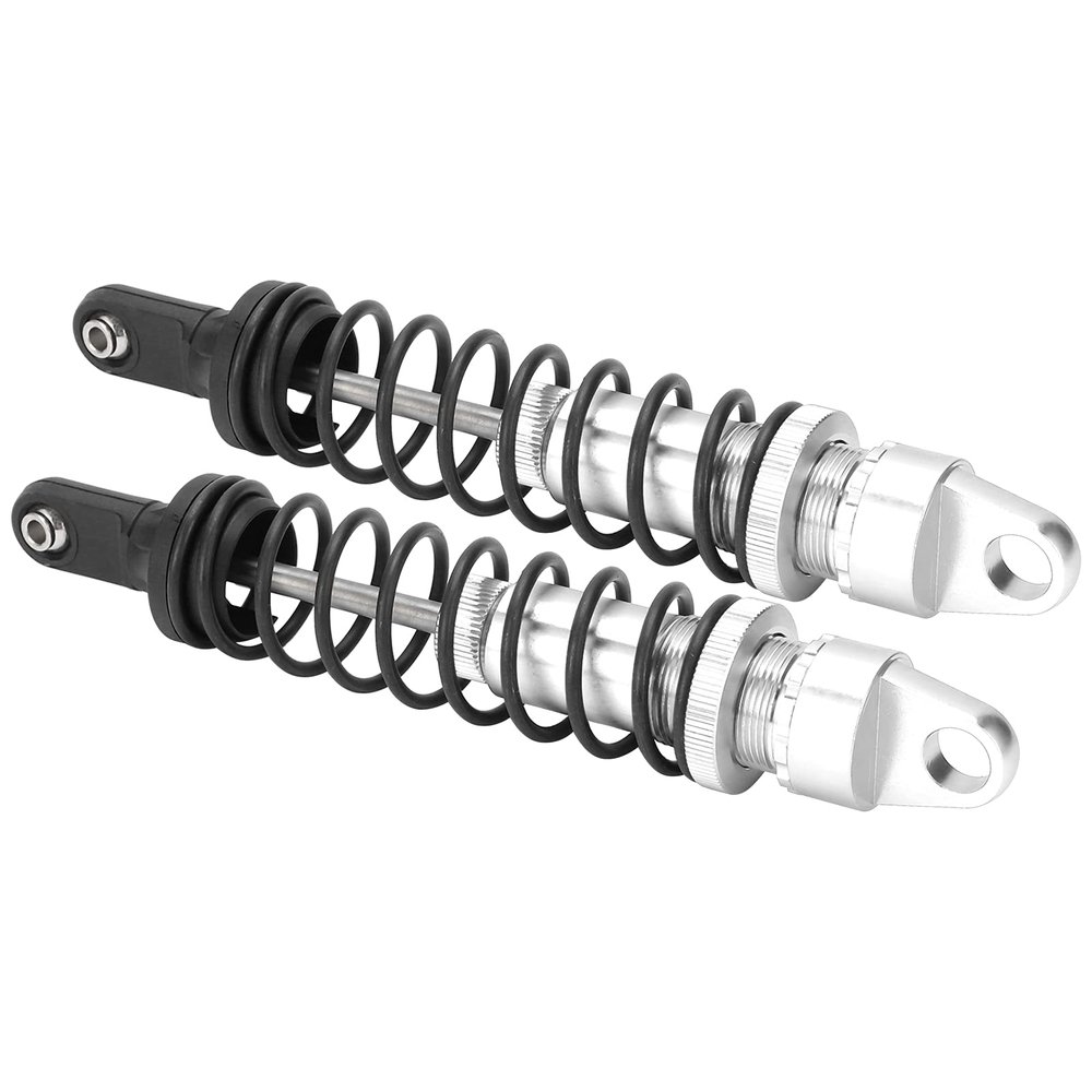 2Pcs 173mm RC Aluminium Damper for HSP 94050 1/5 RC Gasoline OffRoad Cars (Silver)