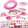 Kids Makeup Kit for Girl,Real Make Up Set,Fold Out Makeup Palette with Mirror, Non-Toxic Makeup Kit for Toddler Kid Children Princess,Christmas Birthday Gift Toys for Girl 3 4 5 6 7 8 Year Old view 1