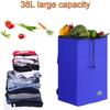 Folding Shopping Cart 2 in 1 Shopping Trolley Waterproof on 6 Wheels Stair Climber with Removable Bag, Labor Saving for Climbing Stairs-Coffee view 2