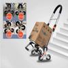 Folding Shopping Cart 2 in 1 Shopping Trolley Waterproof on 6 Wheels Stair Climber with Removable Bag, Labor Saving for Climbing Stairs-Coffee view 4