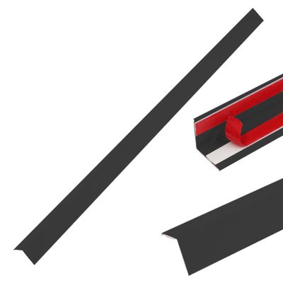 Aluminum Alloy Corner Guards,ULIFESTAR Heavy Duty Wall Corner Right Angle Trim,Matte Black Baseboard Corner Protectors,1PC Metal Door Frame Protective Strip for Wall (25*25mm*2m/0.98*0.98"*6.56ft)