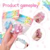 1pcs Blue Squishy Cat Paw Squeeze Toys, Ice Through Sparkling Powder Kawaii Sticky Squishies PVC Toys, Stress Relieving Fur Ball OPP Packaging Gifts for Kids Teenage (1pcs Blue) view 4