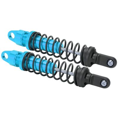 2Pcs 173mm RC Aluminium Damper for HSP 94050 1/5 RC Gasoline OffRoad Cars (Blue)