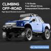 Dodoore RC Cars High Speed Remote Control Car for Adults, 1:16 Scales 4WD Off Road RC Monster Truck, 2.4GHz All Terrains RC Trucks with LED Lights (Blue) view 4