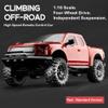 Dodoore RC Cars High Speed Remote Control Car for Adults, 1:16 Scales 4WD Off Road RC Monster Truck, 2.4GHz All Terrains RC Trucks with LED Lights and 2 Rechargeable Batteries (Red) view 4