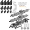 3Pcs B16 Portal Axle Set Front Middle Rear Aluminum Complete Axle & Hard Leaf Spring Suspension Steel Bar Kit view 1
