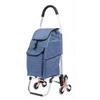 Shopping Trolley, Foldable Shopping Trolley, Reusable, Shopping and Grocery Trolley on Wheels, with Detachable Shopping Bag for Shopping-Blue-a view 1