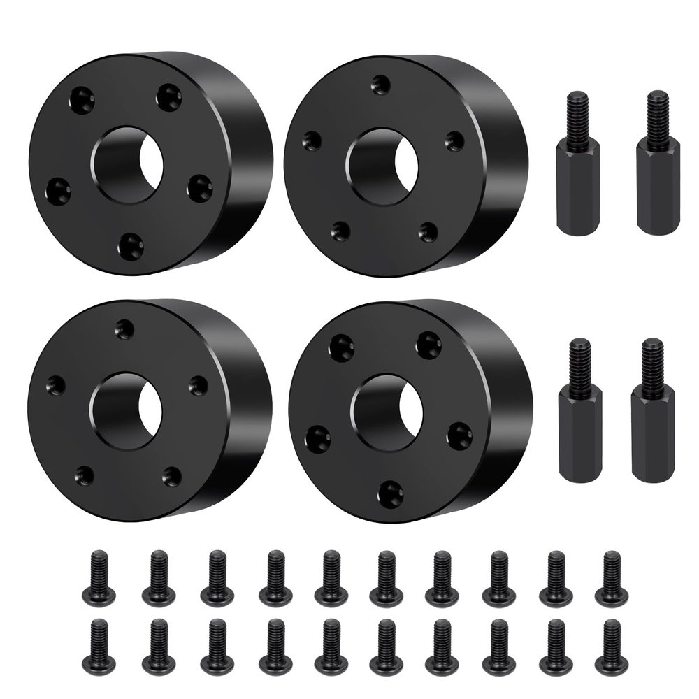 4PCS MORFUM 210g/Set RC Front Wheel Hex Hub 19mm Offset Extension Combiner Widen Adapter Spacers Extended Wheel Hex Hubs Offset Spacers Compatible with 1/10 Tamiya Clod Buster 444 RC Car