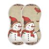 FLildon Muslin Burp Cloth for Baby 2PCS Christmas Snowman Super Absorbent Burping Cloths, Bibs for Newborn Boys Girls view 2
