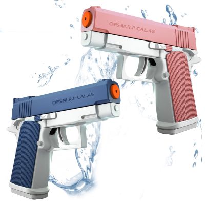 2 Pack Water Gun Squirt Guns for Kids - Mini Water Blaster Soaker 100cc Capacity Water Pistol Toys, Ideal Summer Gifts for Swimming Pool Beach Outdoor Water Toys for Boys Girls (Pink Blue)