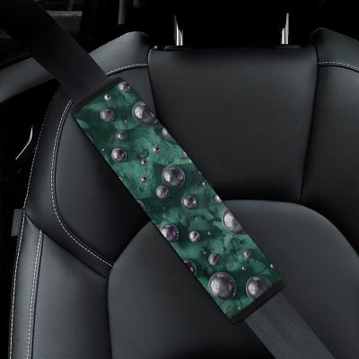 CSGJMYGS 1PCS Car Seat Belt Pads Universal Auto Seatbelt Shoulder Pad Dark Green Ball Seat Belt Cover Comfortable Driving Shoulder Strap Covers Harness Pad for Car Interior Accessories