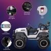 24V Ride on Car Toys, Remote Control 4 Wheels Electric Power Car for Toddlers Kids Boys Girls, 2 Seater Motorized Ride on Cars Vehicle, White view 3