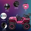 24V Ride-On Car Toys, Remote Control 4-Wheels Electric Power Car for Toddlers Kids Boys & Girls, 2-Seater Motorized Ride-On Vehicle, Pink view 4