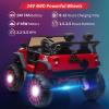 24V Ride on Car Toys, Remote Control 4 Wheels Electric Power Car for Toddlers Kids Boys Girls, 2 Seater Motorized Ride on Cars Vehicle, Red view 2