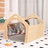 KRAND Wooden Playhouse for Toddlers w/Double Non-Shatter Safety Mirrors, Montessori Crawling Tunnel/Crawl-Through Play Set for Children and Kids, Daycare and Preschool Playroom(with Cushion) view 2