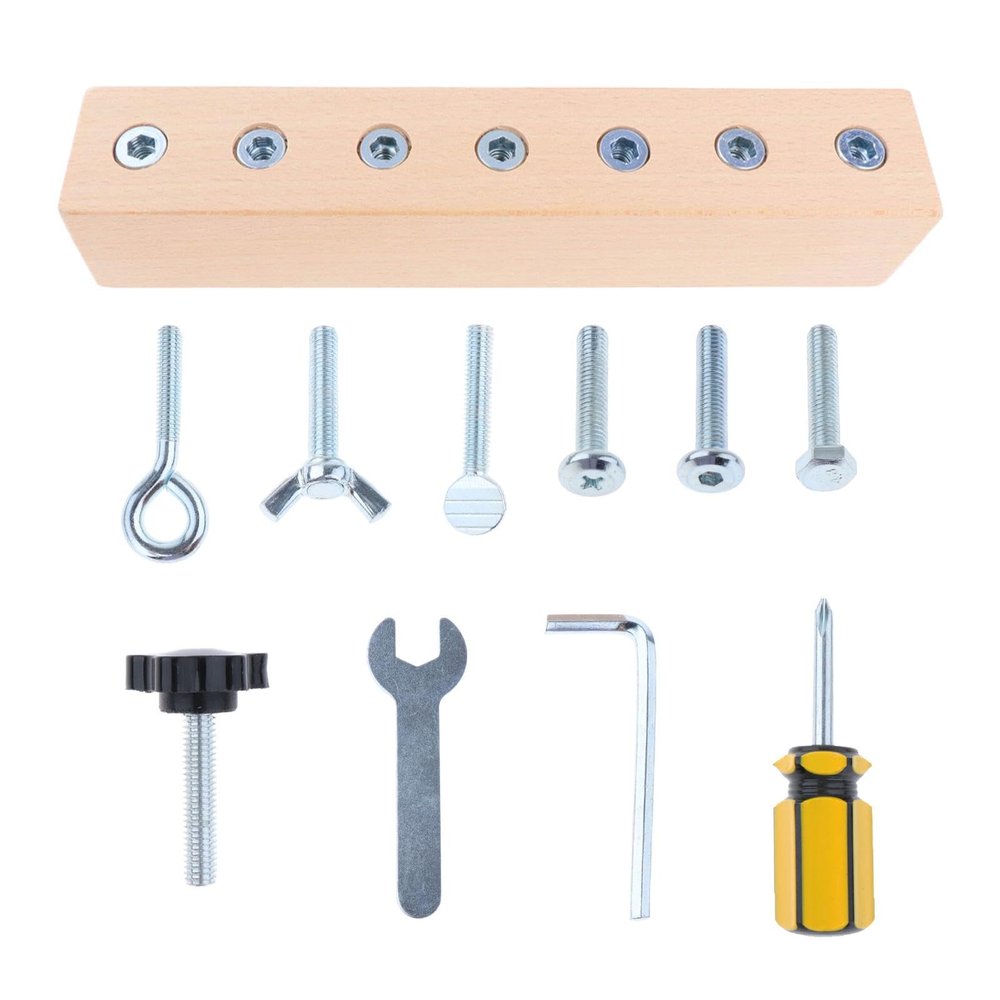 JunZheHub Screwdriver Board Set Wooden Screw Board for Girls Children