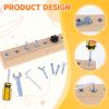JunZheHub Screwdriver Board Set Wooden Screw Board for Girls Children view 2