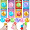 24 Pack Valentines Day Cards with Squeeze Balls, Valentine Cards for Kids, Stretch Fidget Toy for Classroom School Valentines Gifts Exchange, Valentines Party Favor Prizes for Boys Girls view 1