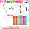 WinnerWhy 60 Set DIY Flying Butterfly White Flying Butterfly Toy Wind up Butterflies Magic DIY Cards with 24 Color Pens Surprise Gift for Valentine Birthday Wedding Graduation view 2