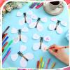 WinnerWhy 60 Set DIY Flying Butterfly White Flying Butterfly Toy Wind up Butterflies Magic DIY Cards with 24 Color Pens Surprise Gift for Valentine Birthday Wedding Graduation view 3